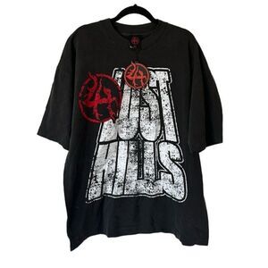 Lost Hills Men's World Tour Tee Shirt LH002 Black Size X-Large NWT